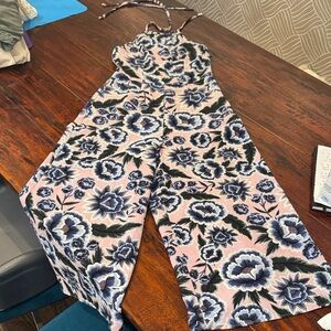 Show Me Your MuMu Blue and Pink Floral Jumpsuit